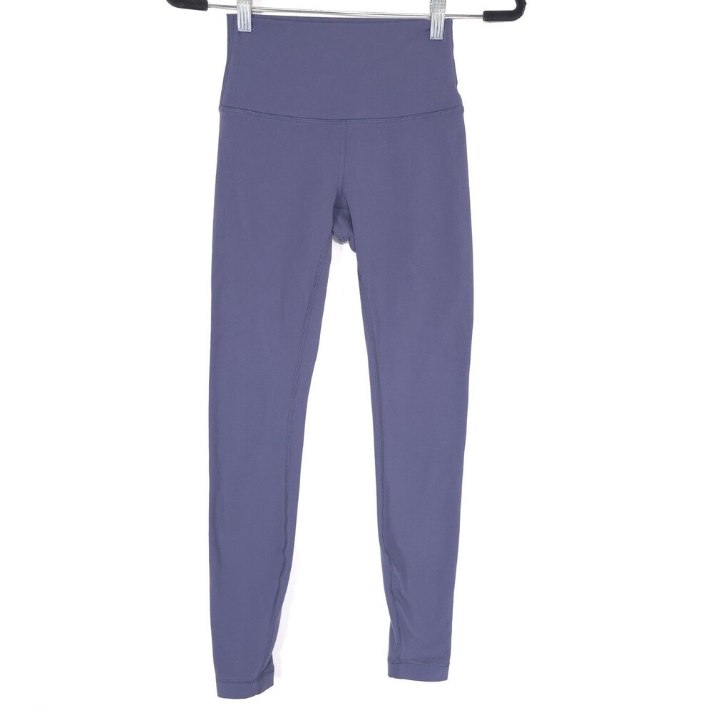 LULULEMON Womens Leggings Ankle 4 Purple Athletic Stretch High Rise‎